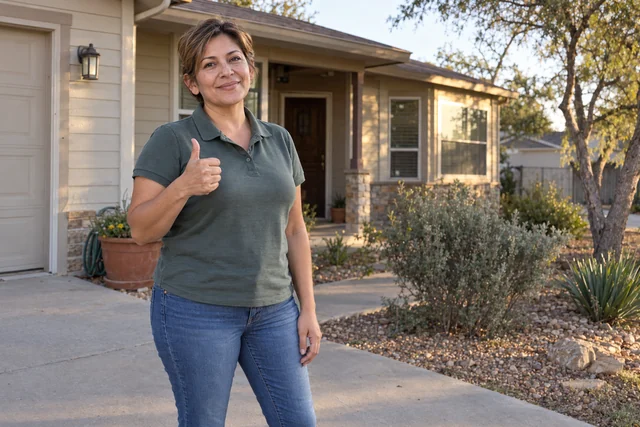 Person giving a thumbs up